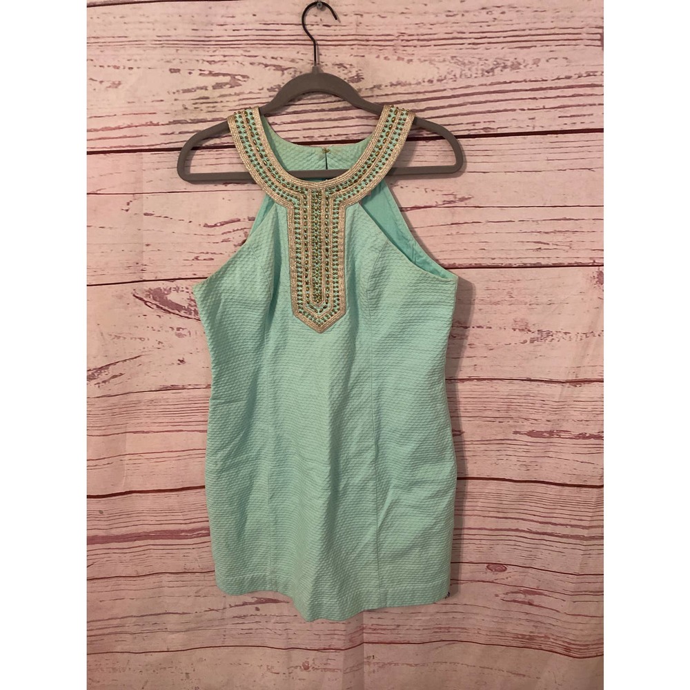 Lilly Pulitzer eqyptian collar sleeveless bodycon dress